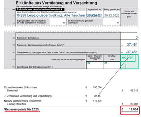 Steuererklärung von "Die Wirtschaftskanzlei"